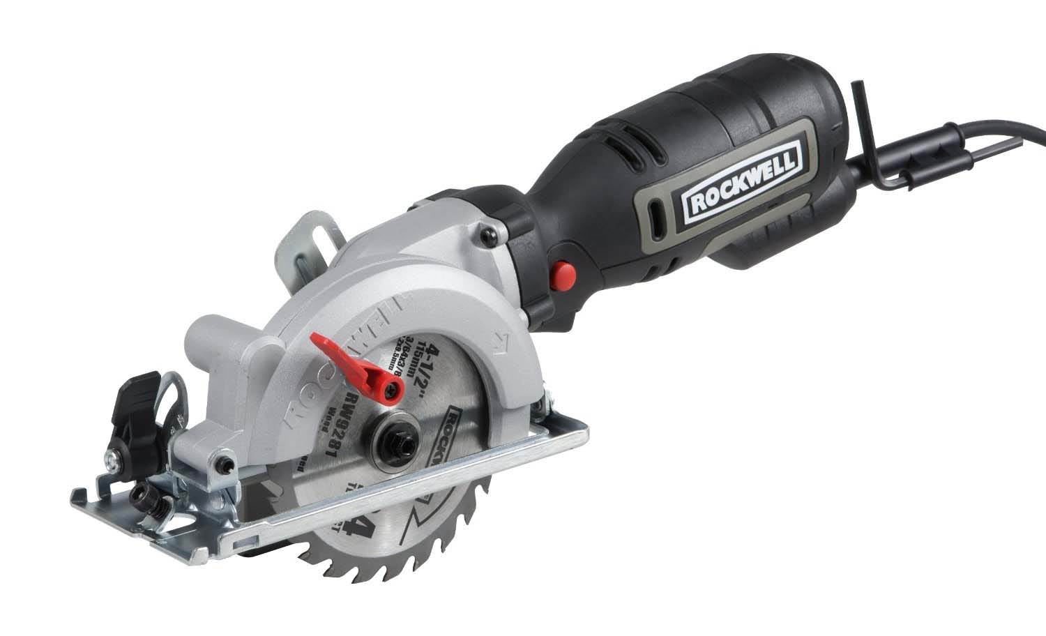 Rockwell 4-1/2" 5 Amp Compact Corded Circular Saw Tool Kit, 3500 RPM - For Parts