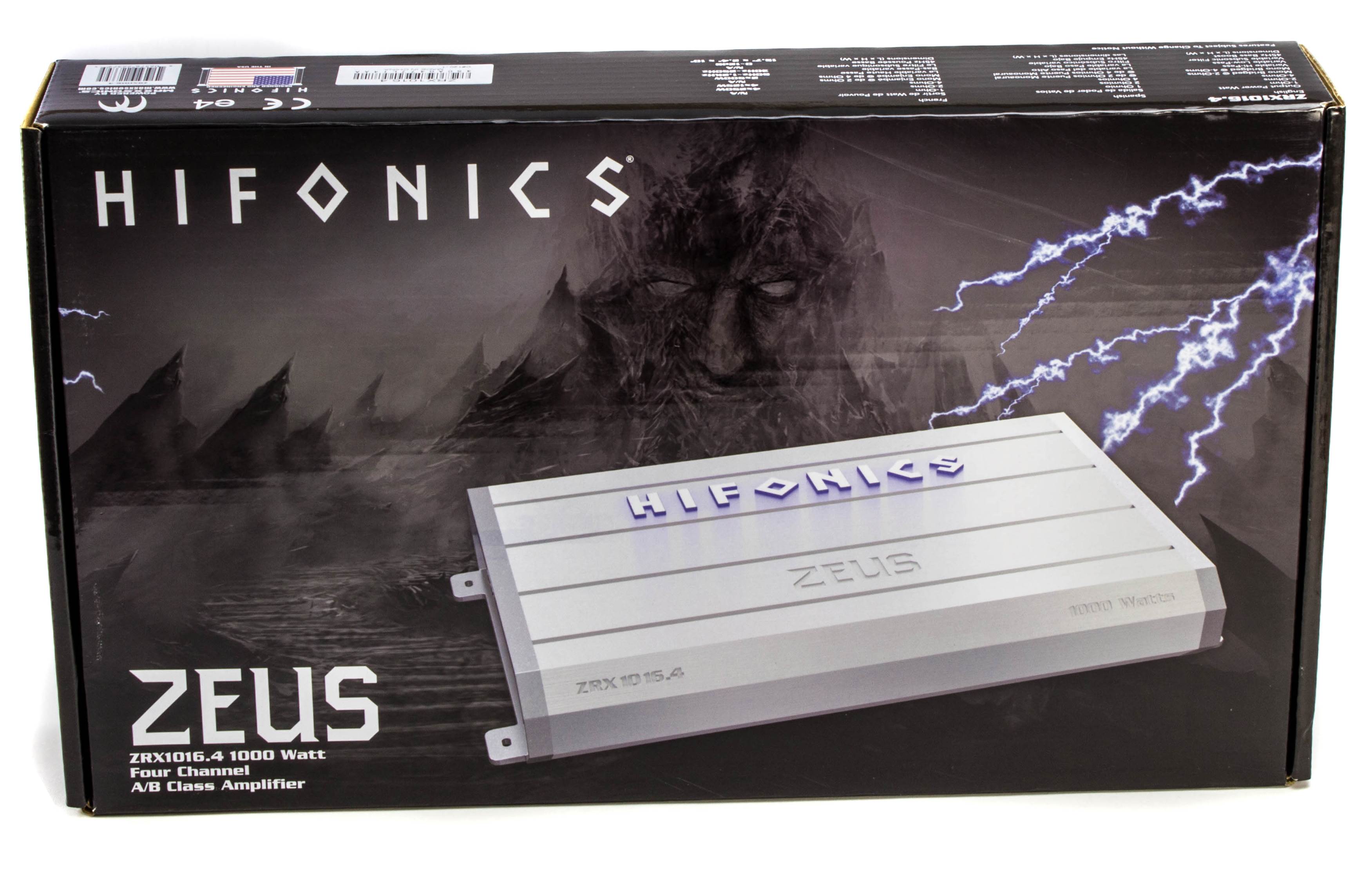 Hifonics ZEUS ZRX1016.4 1000W 4 Channel Car Amplifier Power Amp (Open Box)