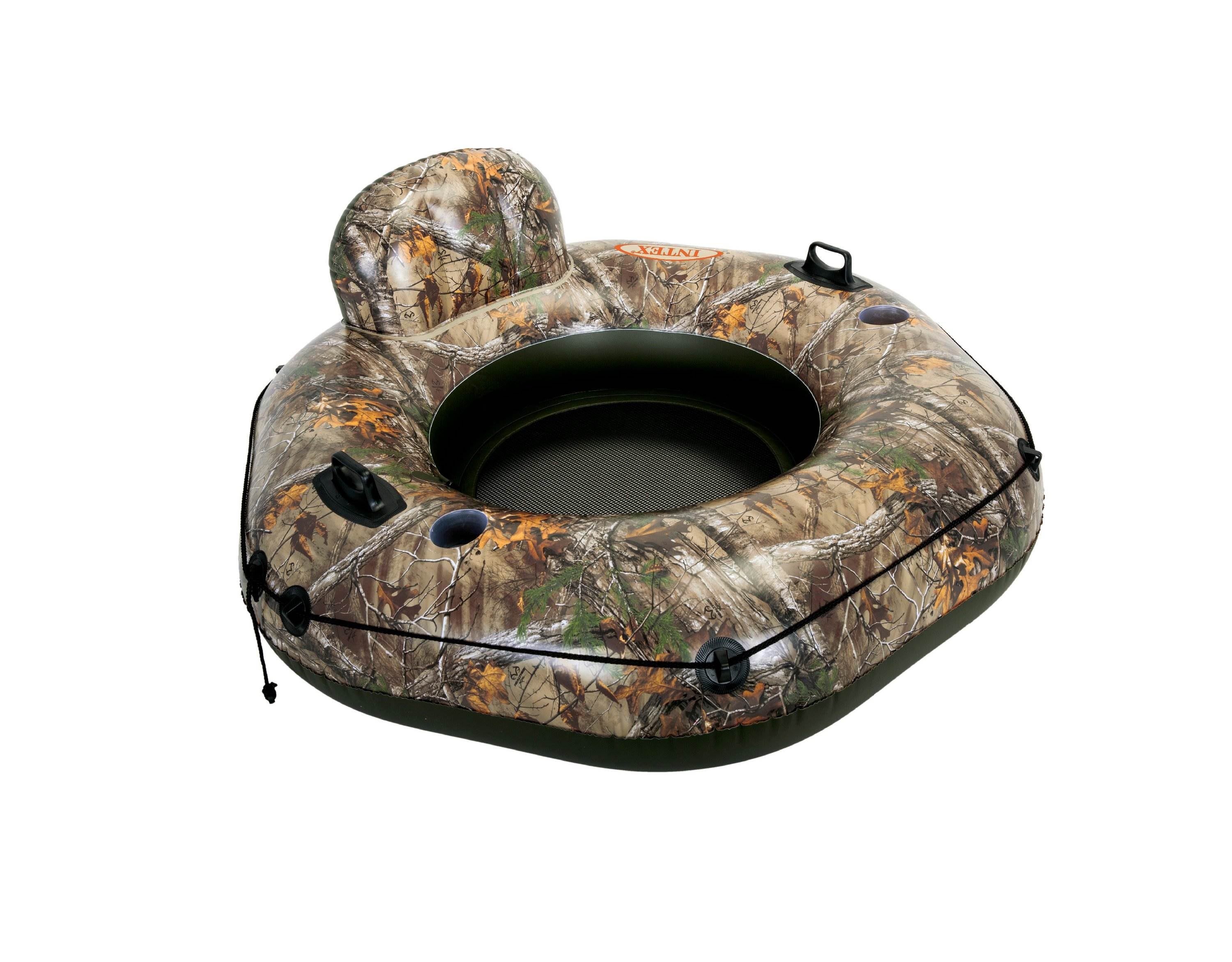 Intex Realtree River Run Tube Connect Lounge Inflatable Floating Raft (Open Box)