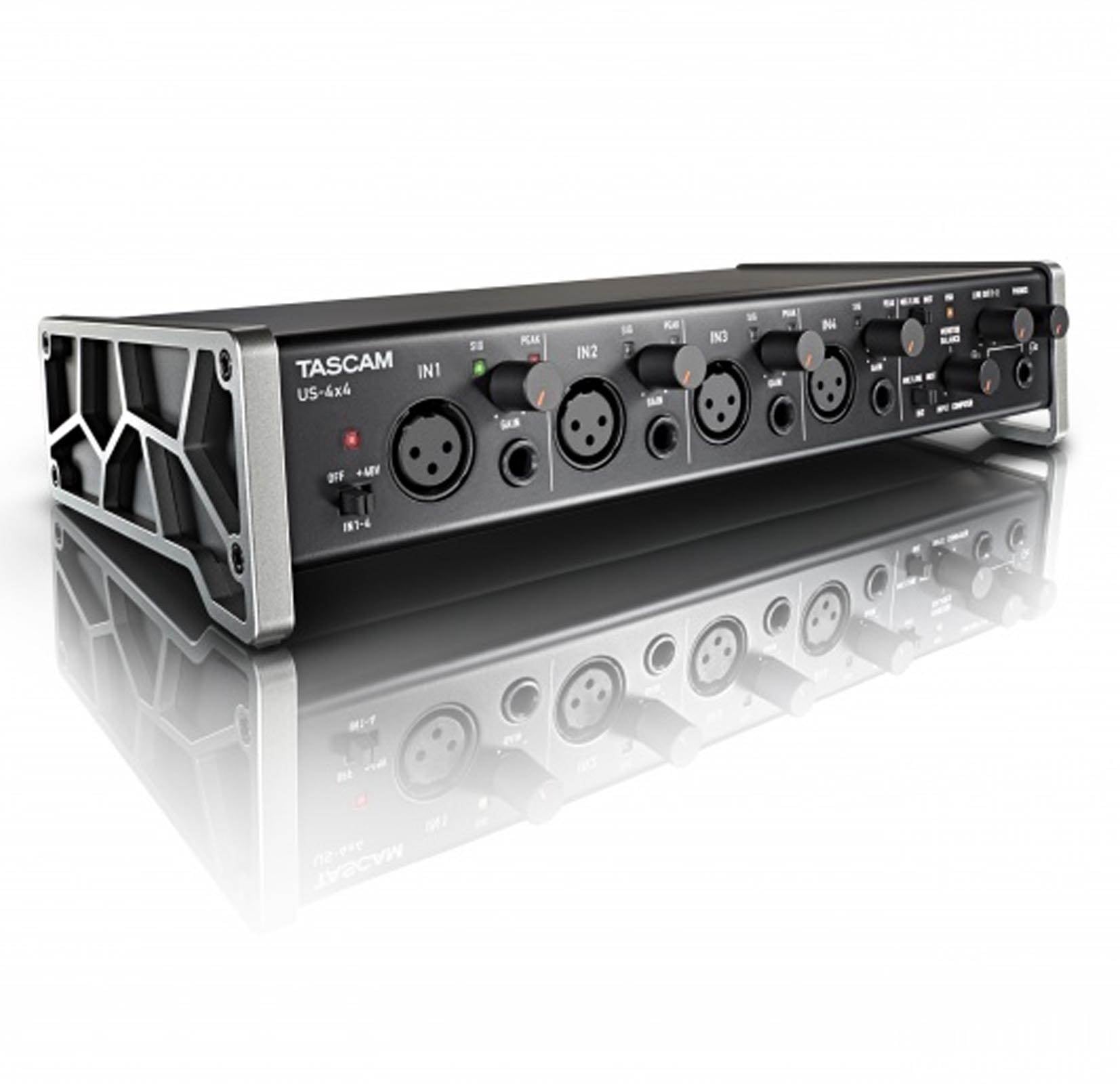 TASCAM US-4X4 4 Channel USB 2.0 Audio/MIDI Recording PC Interface w/ Software