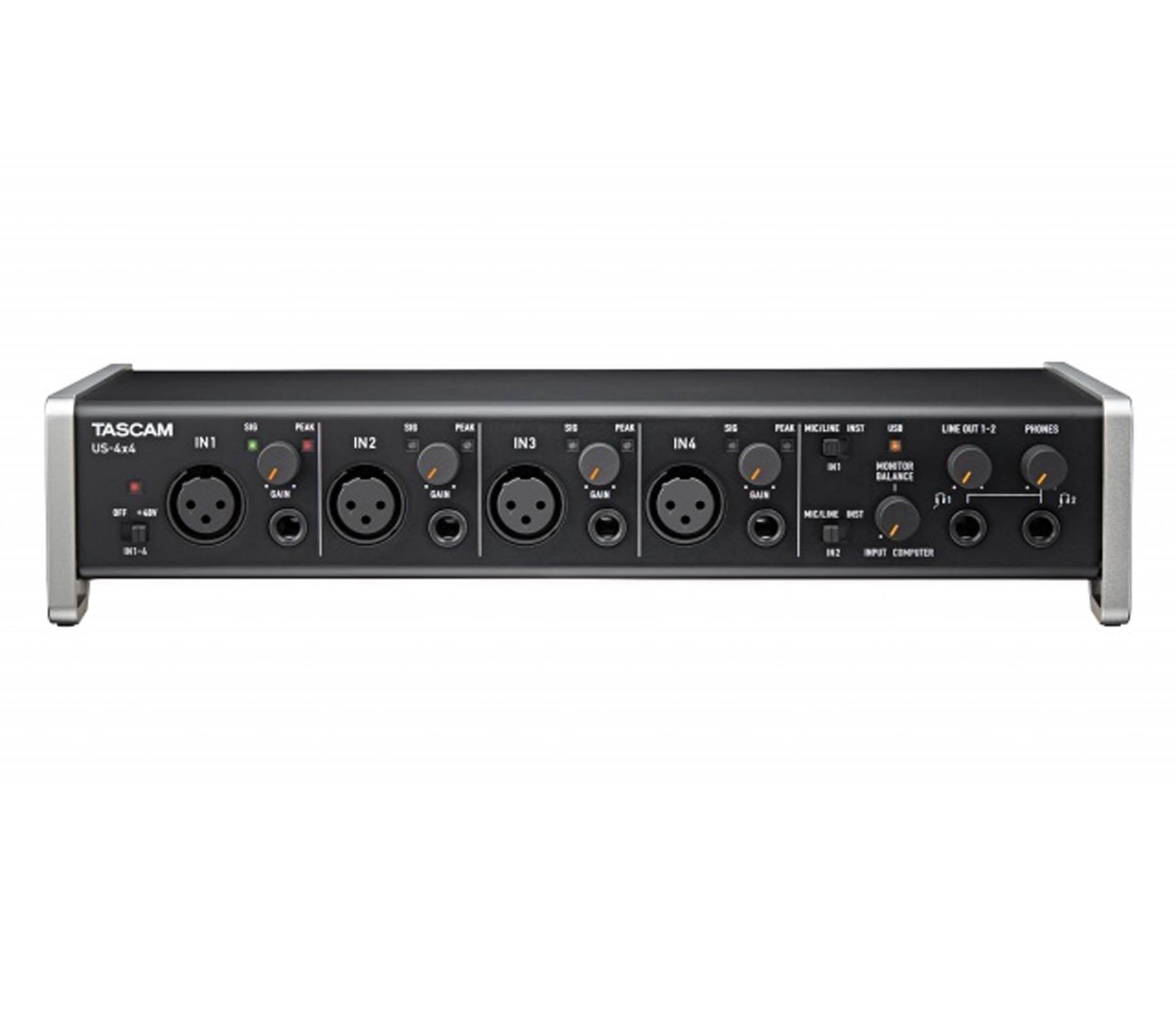 TASCAM US-4X4 4 Channel USB 2.0 Audio/MIDI Recording PC Interface w/ Software