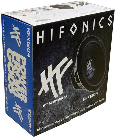 2) HIFONICS HFX12D4  12" 1600W Car Audio DVC Subwoofers +Mono Amplifier+Amp Kit