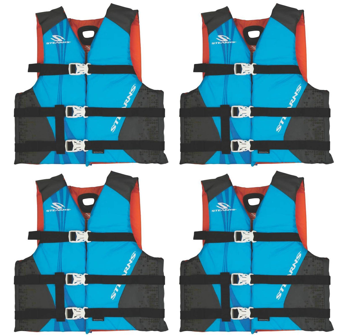 (4) COLEMAN Stearns Youth Life Jacket Flotation Vests - 50-90 lbs