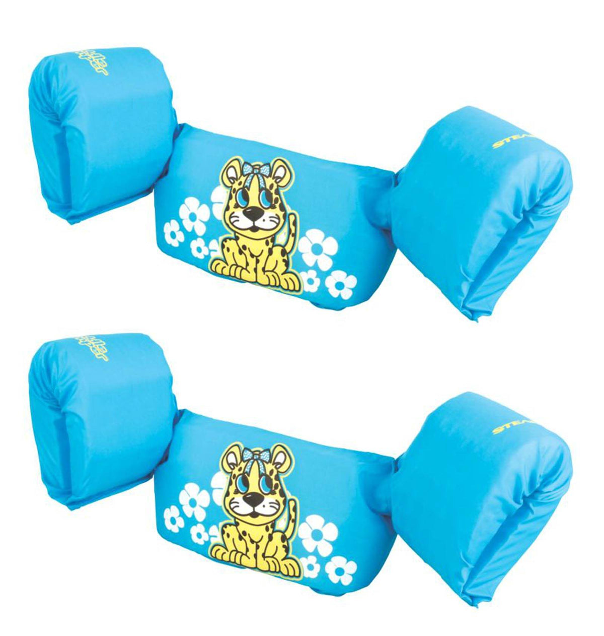 (2) COLEMAN Stearns Kids Puddle Jumper Swimming Life Jacket Vests | Blue Cheetah
