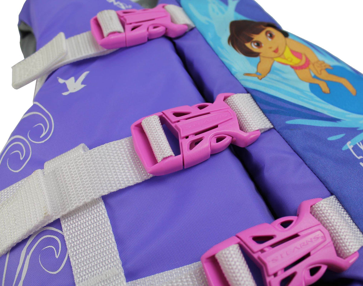 (2) COLEMAN Stearns Child's Dora the Explorer Life Jackets w/ Adjustable Straps