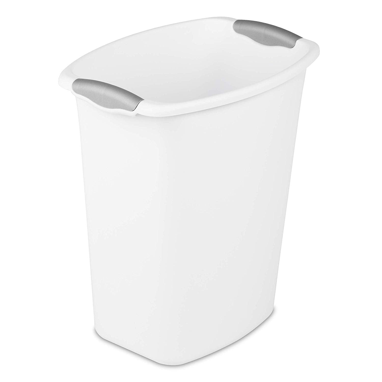 Sterilite 10358006 3 Gallon/11.4 Liter Wastebasket with Titanium Inserts, White