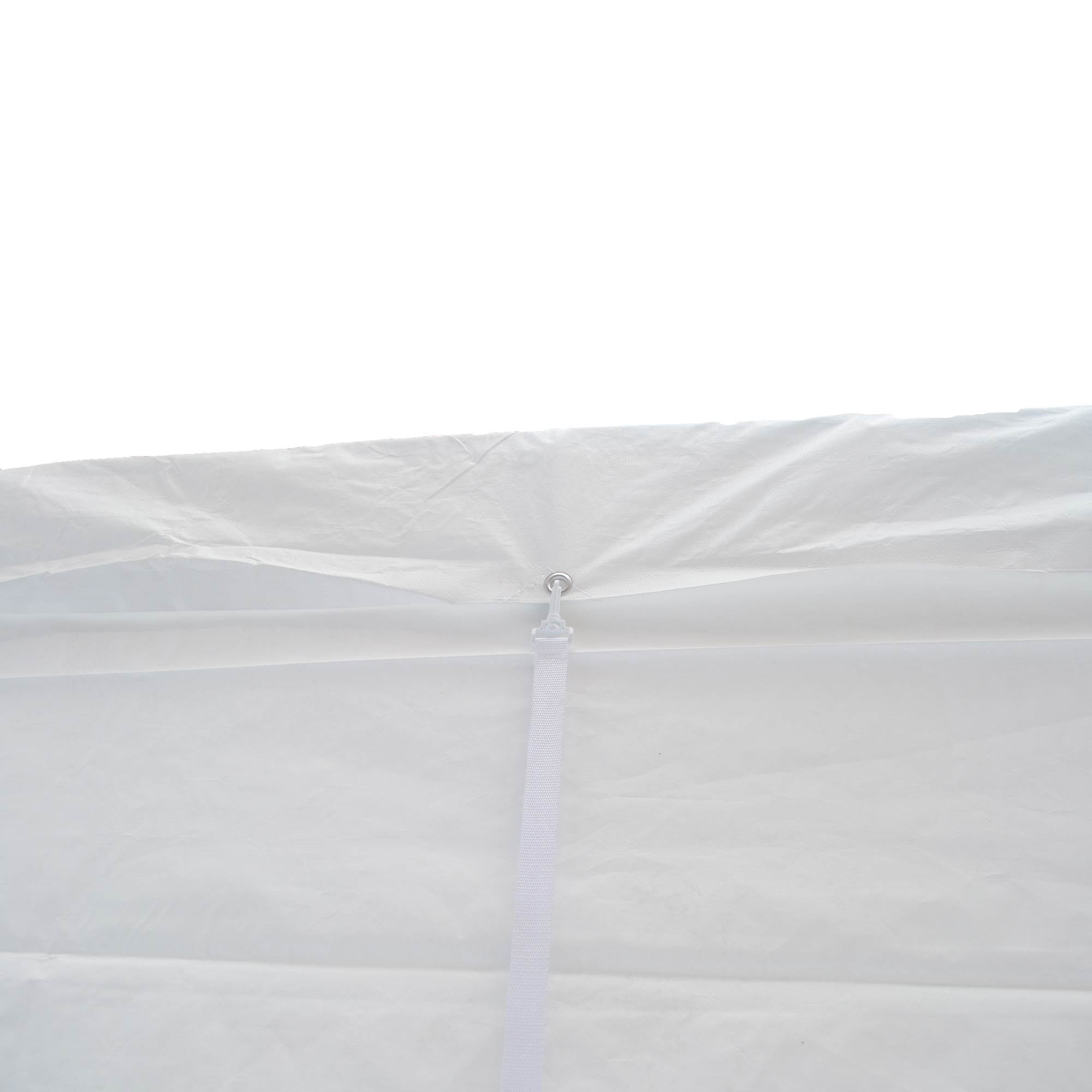 True Shelter 12' x 20' Car Canopy Gazebo Tent Cover Steel Frame Garage (Damaged)