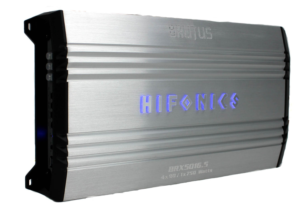 Hifonics Brutus BRX5016.5 1200 Watt Amp 5 Channel Car Audio Amplifier + Wiring