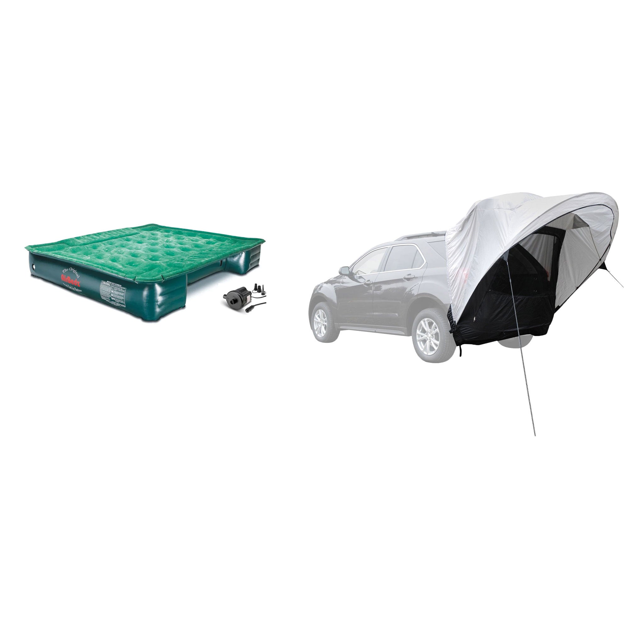 Napier Sportz Cove 61500 Size Tailgate Tent w/ GrayAirBedz Truck Air Mattress