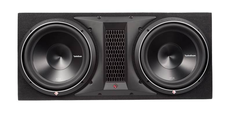 Rockford Fosgate P3-2X12 12" 2400 Watt Subwoofer Sub Enclosure + Free Headphones