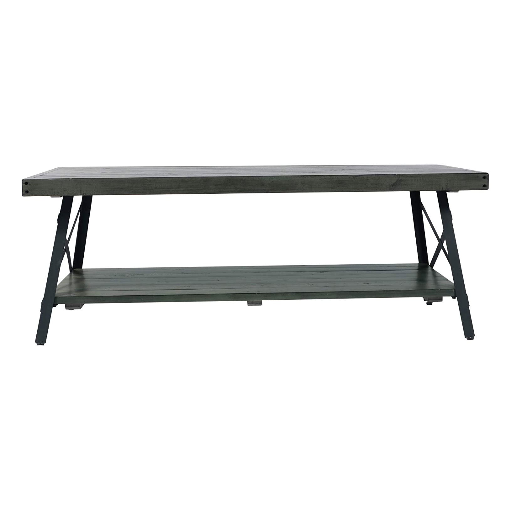 Emerald Home Chandler 48 In Long Rustic Open Storage Coffee Table, Gray (Used)