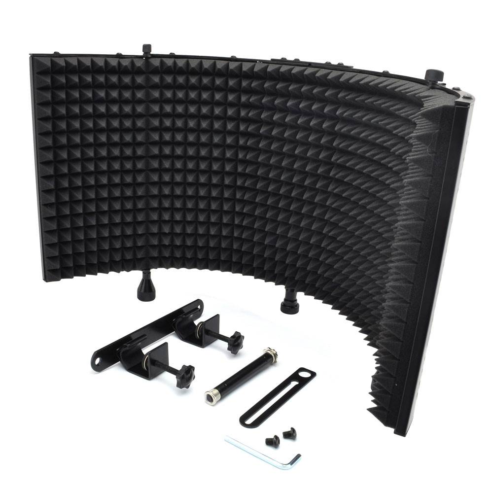 Zoom ZDM-1 Dynamic Microphone w/ Pyle Isolation Shield & Desktop Stand Bundle