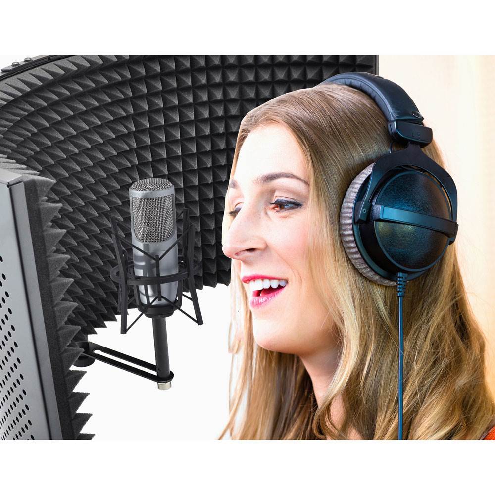 Zoom ZDM-1 Dynamic Microphone w/ Pyle Isolation Shield & Desktop Stand (2 Pack)
