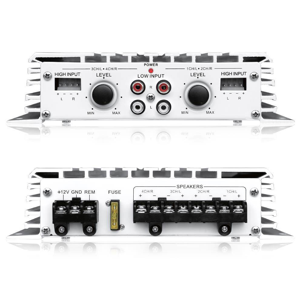 Pyle PLMRA410BT Bluetooth 400W 4 Channel Waterproof Marine Amplifier (4 Pack)