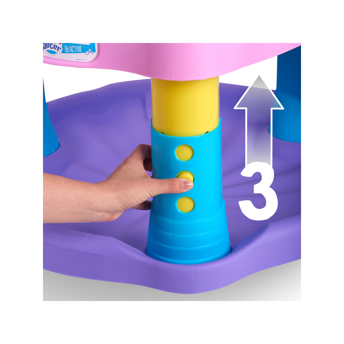 Evenflo ExerSaucer Sweet Tea Baby Bouncer Bouncing Activity Center, Pink (Used)