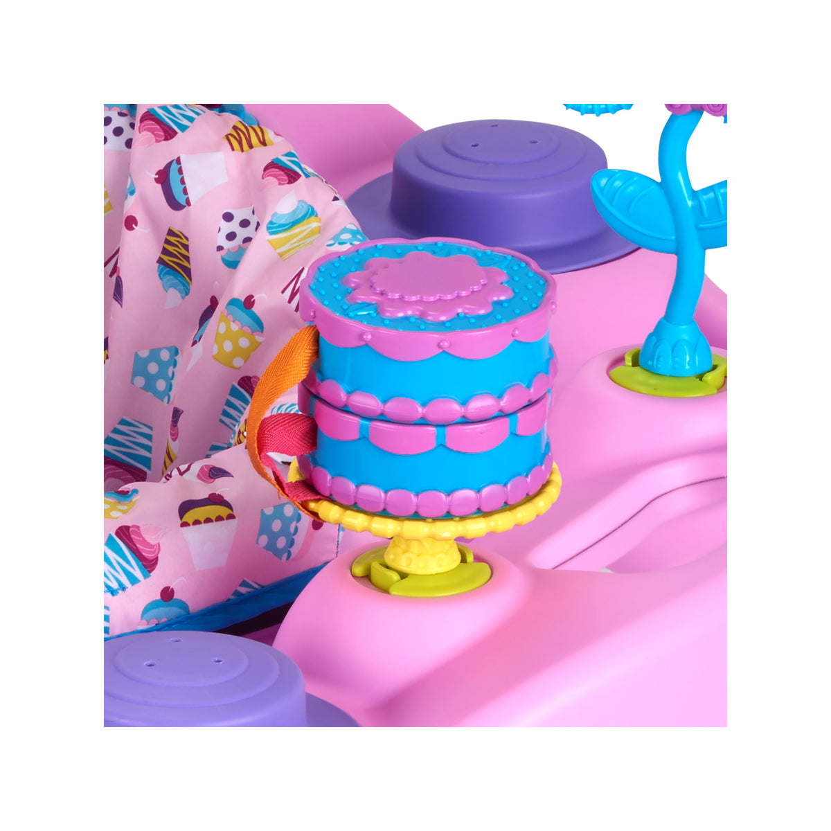 Evenflo ExerSaucer Sweet Tea Baby Bouncer Bouncing Activity Center, Pink (Used)