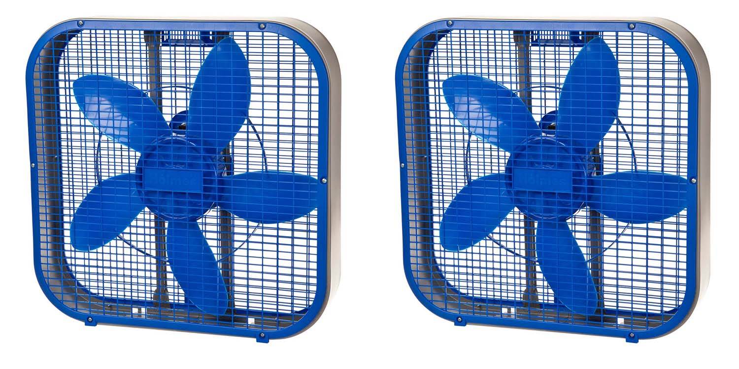 Holmes HABF20 20 Inch 3 Speed Durable Air Circulator Metal Box Fan - Blue
