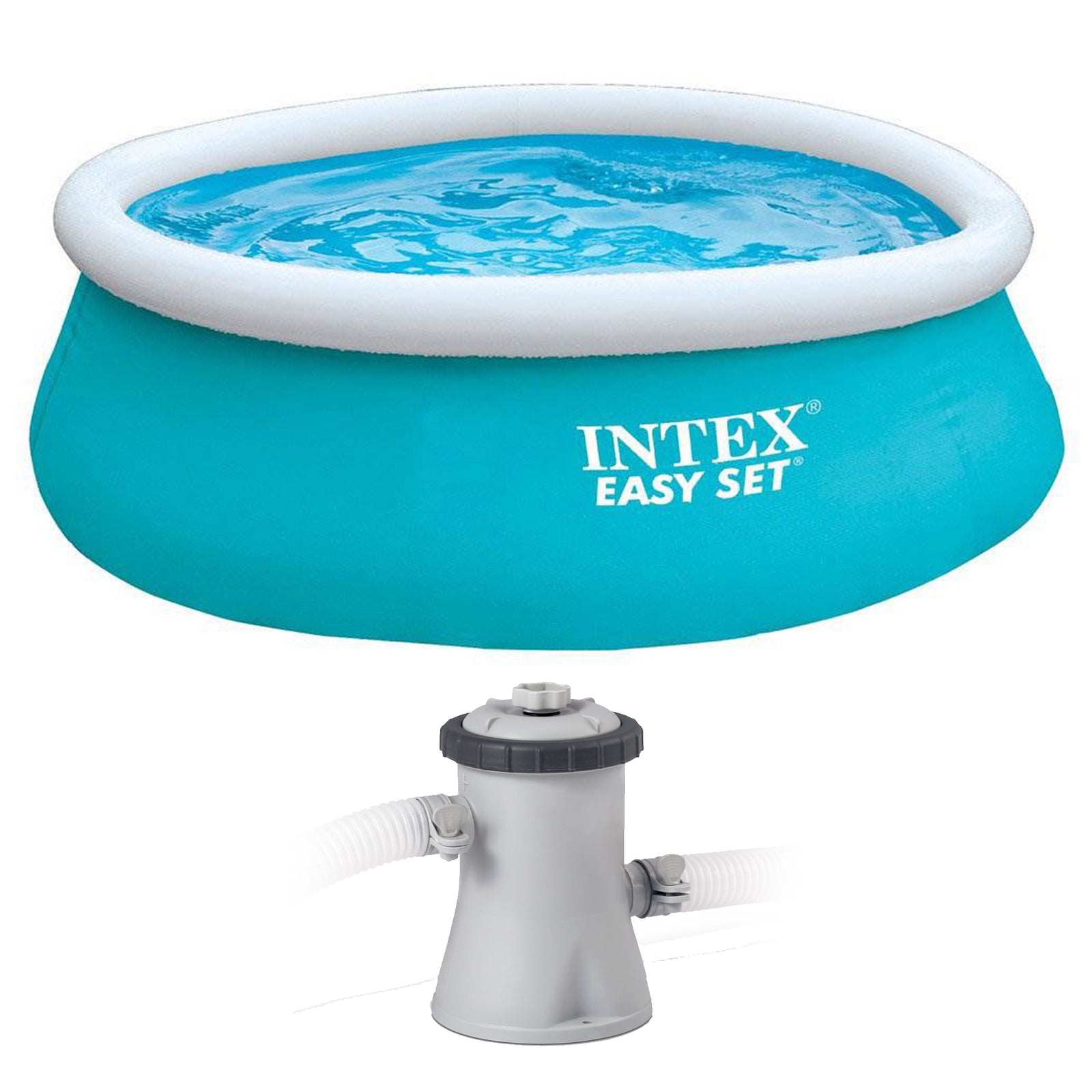 Intex Easy Set 6' x 20" Inflatable Outdoor Swimming Pool w/ 330 GPH Filter Pump - VMInnovations