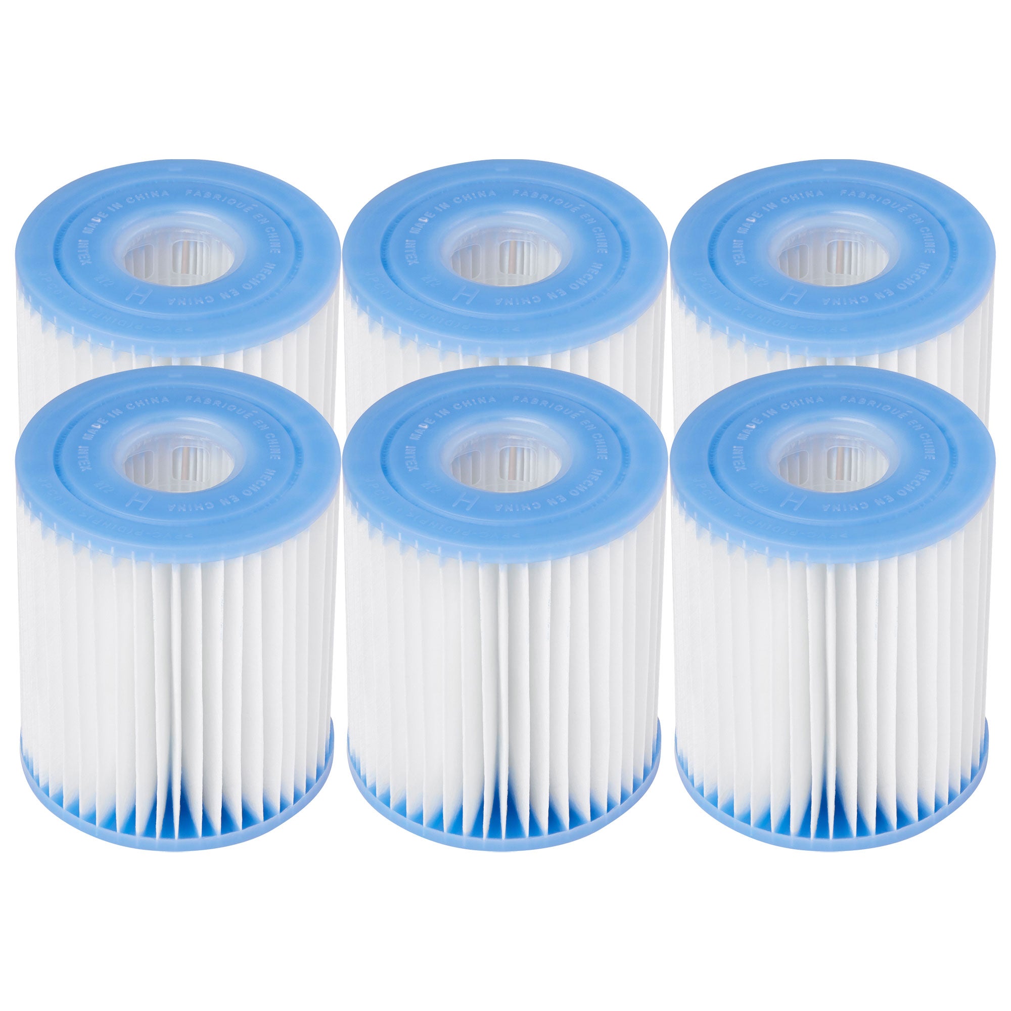 Intex 29007E Type H Easy Set Filter Cartridge Replacement for Pools, 6 Pack