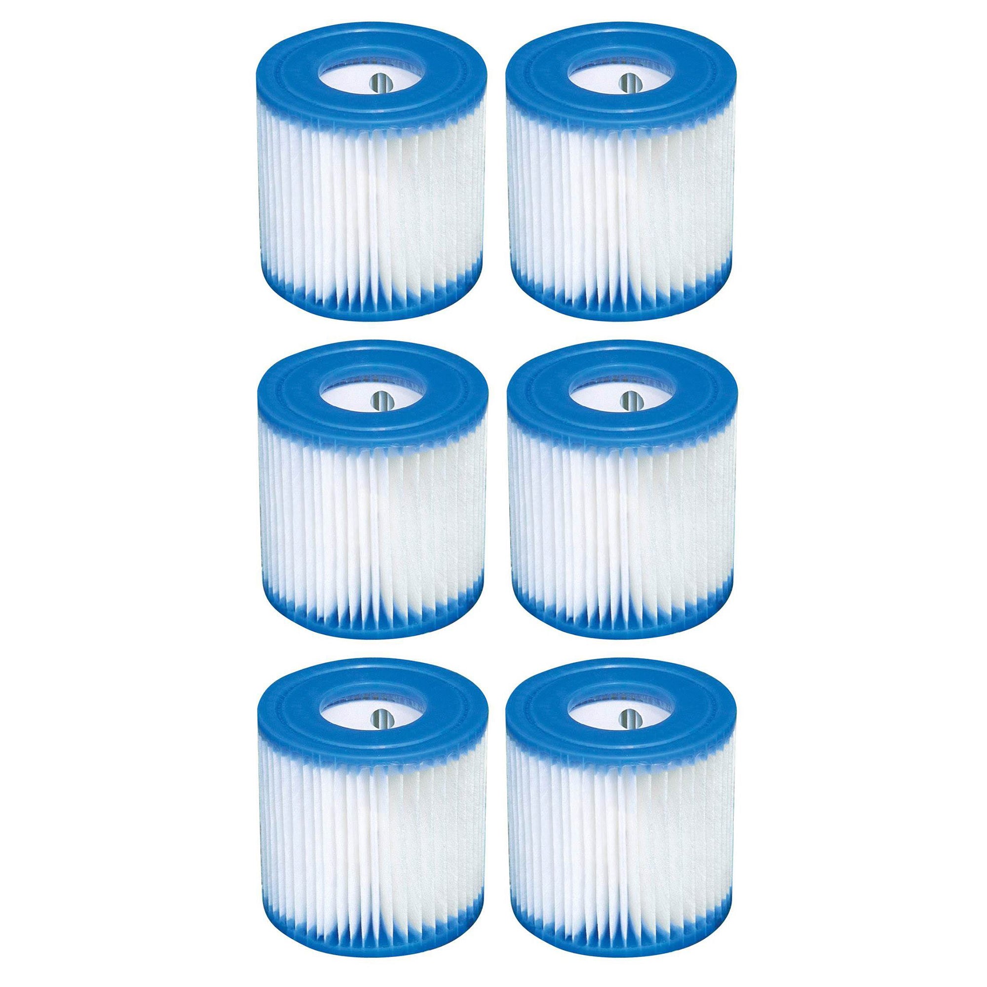 Intex 330 GPH Easy Set Pool Filter Pump with Type H Filter Cartridges (6 Pack) - VMInnovations