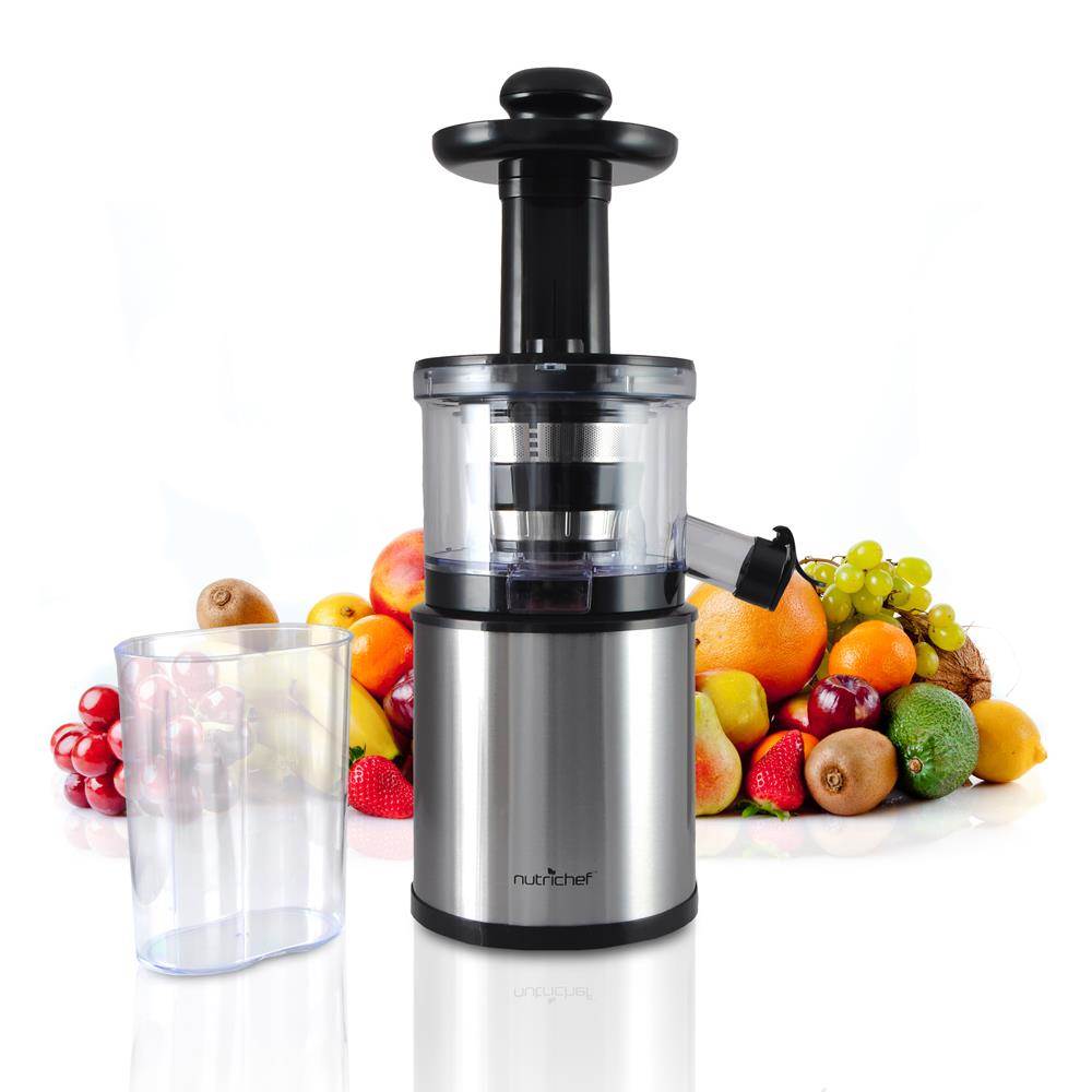 NEW NutriChef PKSJ30 200 Watt Kitchen Vegetable Fruit Countertop Slow Juicer