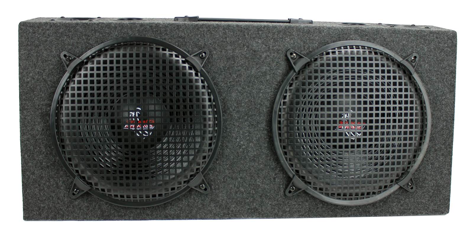 Pyramid PP12 Dual 12" 300W Subs Car Subwoofers + Monoblock R1100M Amp + Wiring