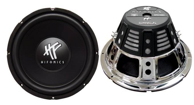 2) HIFONICS HFX12D4 12" 1600W Car DVC Subwoofers + Angled Box + Amp + Wiring