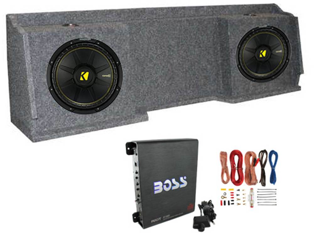 2) Kicker 12" Subwoofers + GMC Chevy Silverado Ext Cab '99-06 Box + Amp + Wiring