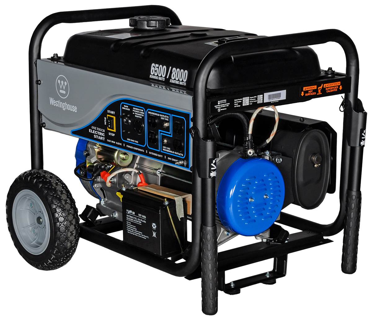 Westinghouse WH6500E Portable Electric Start Gas Generator 6500 Watts - Damaged