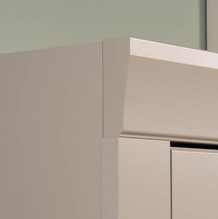 Sauder Furniture Adept Storage Narrow Cabinet in Cobblestone Finish - Open Box