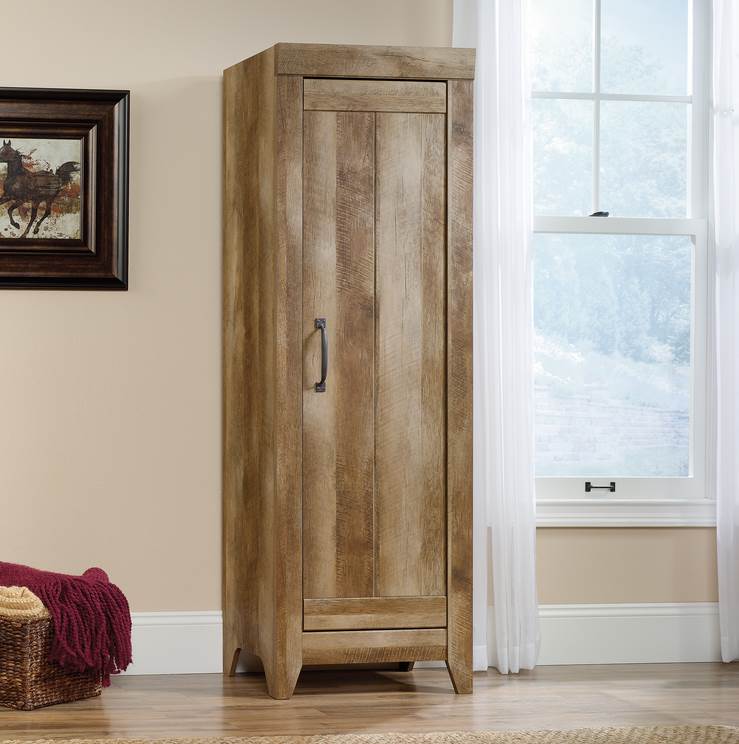 Sauder Furniture 418137 Storage Craftsman Oak Tall Narrow Cabinet (Open Box)