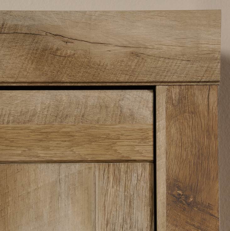 Sauder Furniture 418137 Storage Craftsman Oak Tall Narrow Cabinet (Open Box)