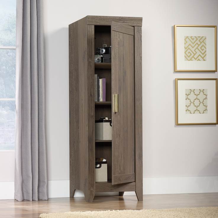 Sauder Woodworking Home Furniture Adept Storage Cabinet Fossil Oak (Open Box)