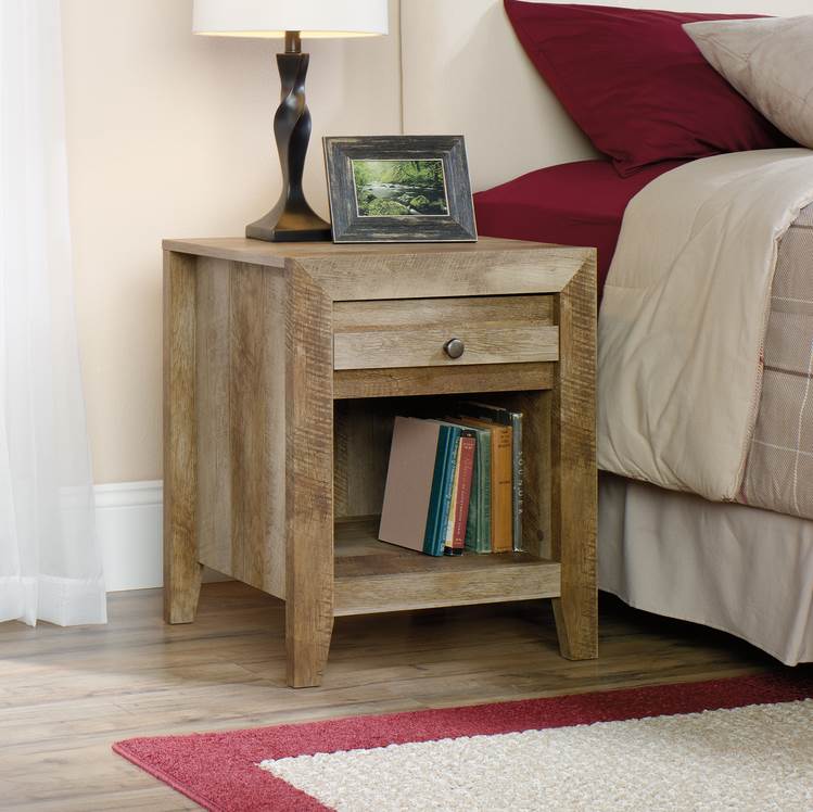 Sauder Furniture Dakota Bedroom Furniture Night Stand Craftsman Oak (Open Box)