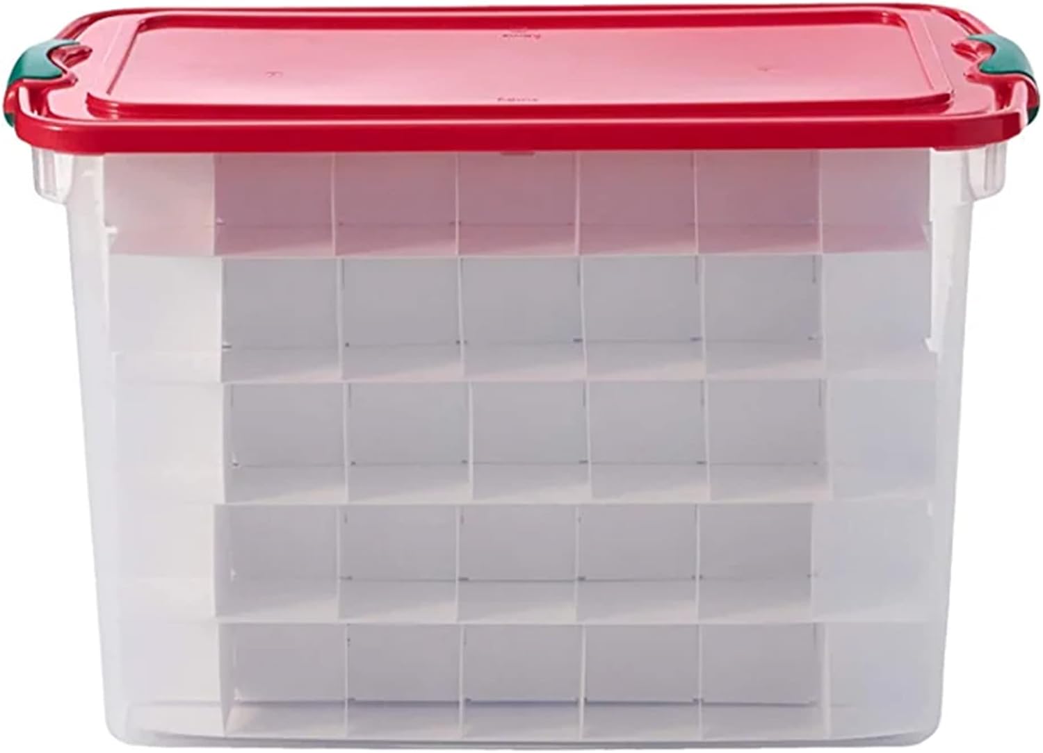 Homz 112 Qt Latching Holiday Plastic Storage Container Tote Box, Clear (4 Pack)