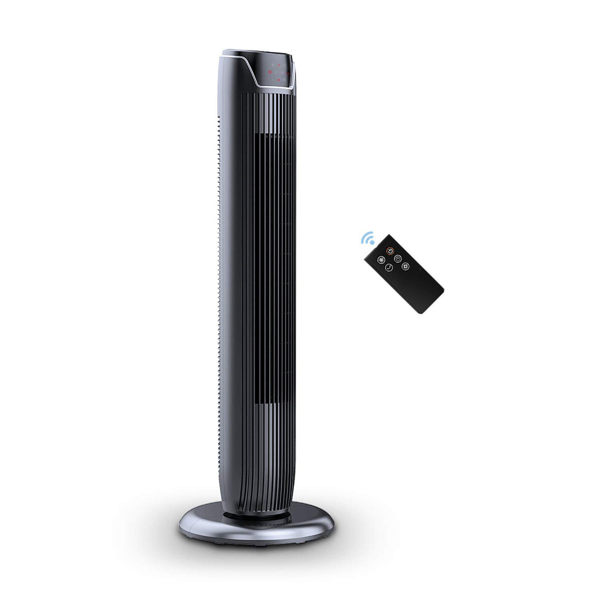 PELONIS 36" 3 Speed Oscillating Pedestal Tower Fan with Remote, Black (Used)