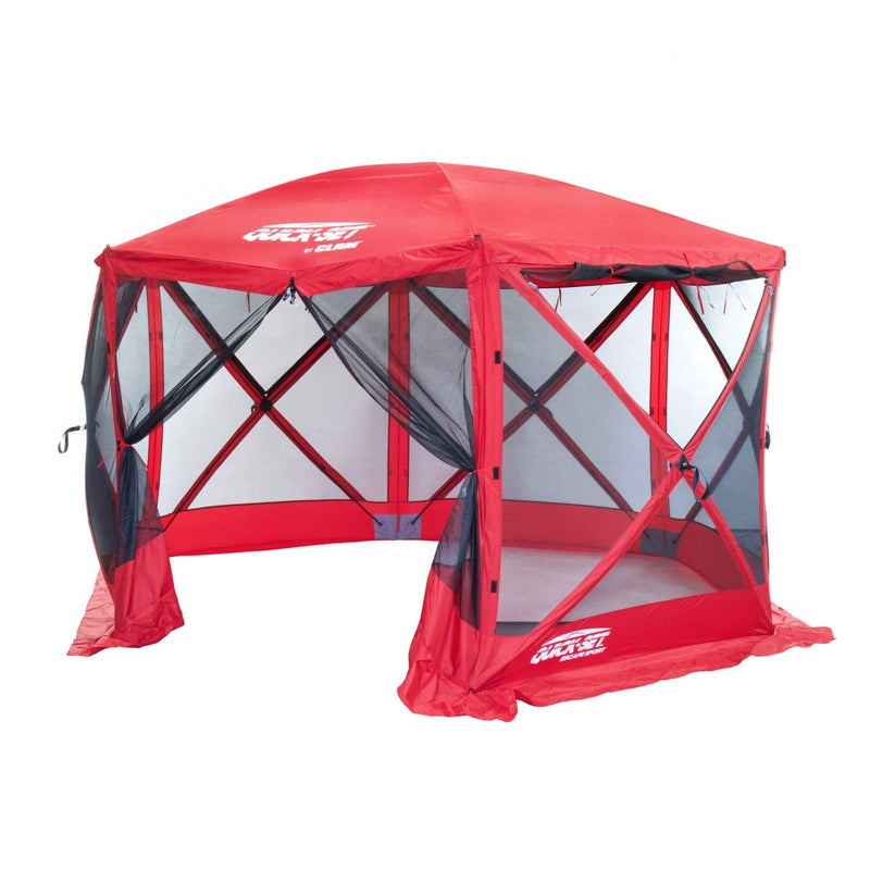 Quick-Set 14202 Escape Sport Screen Camping Canopy Gazebo Tailgate Tent, Red