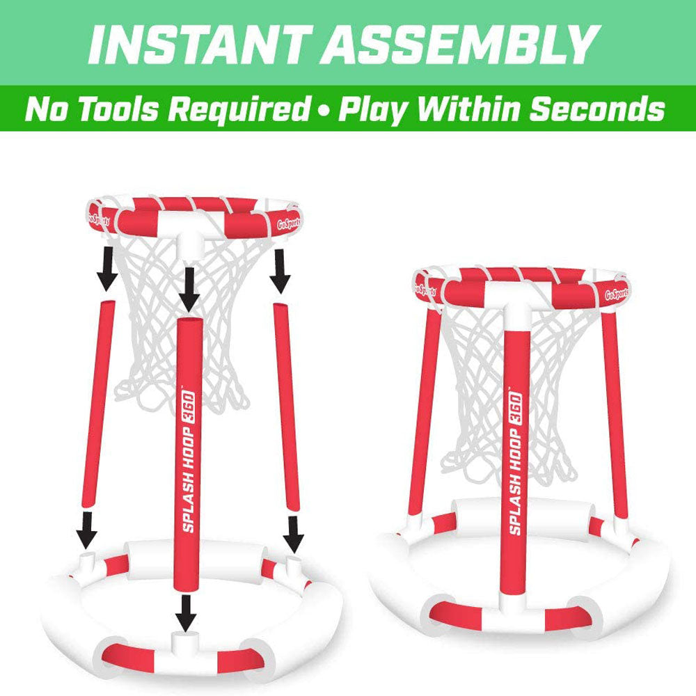 GoSports Splash Hoop 360 Floating Pool Game with Hoop 2 Balls & Pump (Open Box) - VMInnovations