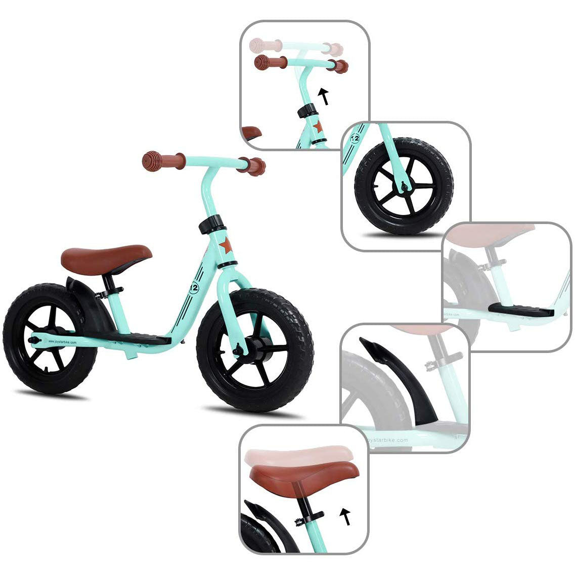 Joystar Roller 10 Inch Kids Toddler Training Balance Bike Bicycle, Ages 1 to 3