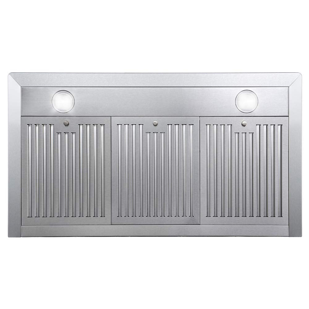 Cosmo 36 In Wall Mount Range Hood with Push Control, Stainless Steel (Open Box) - VMInnovations