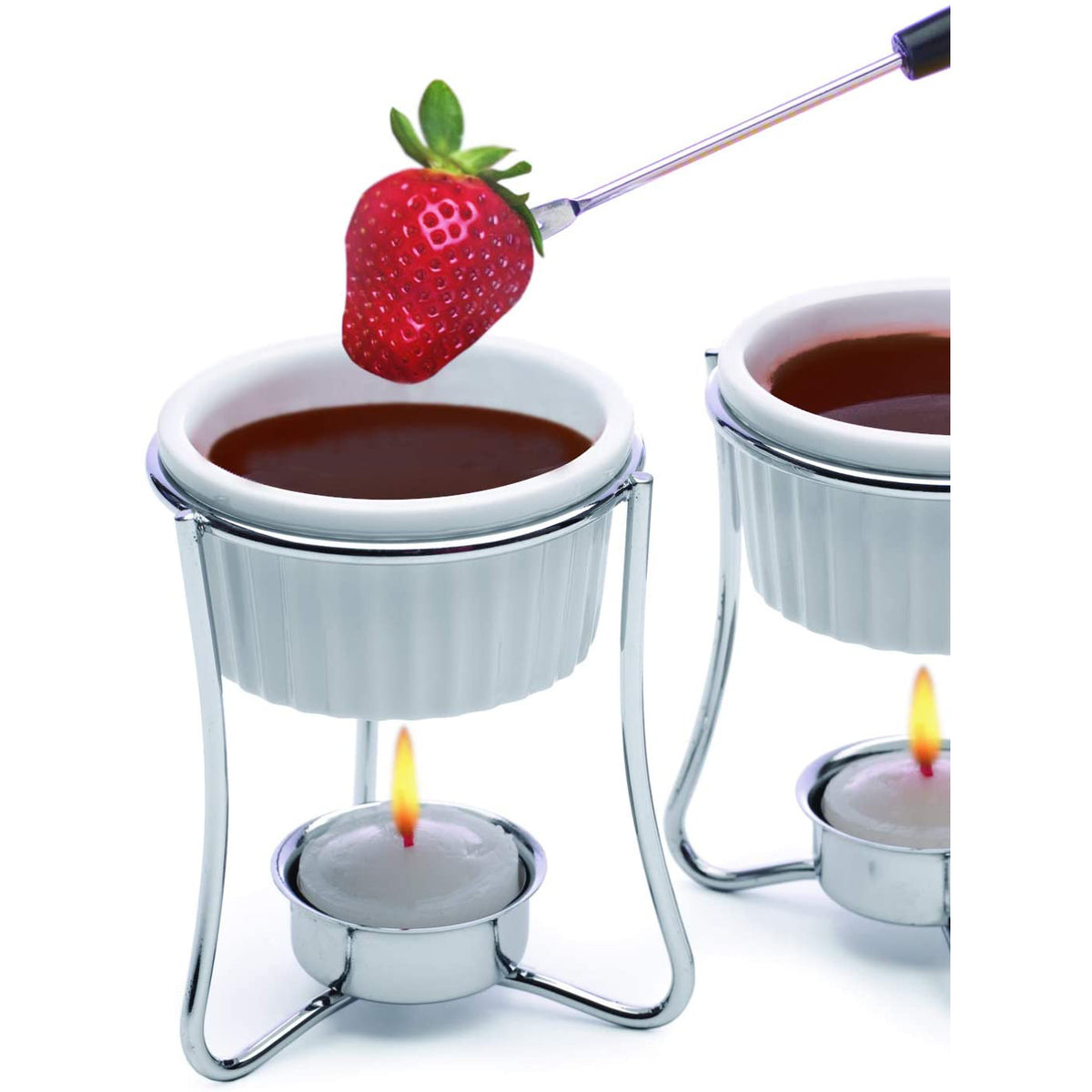 PrepWorks by Progressive 5-Ounce Ceramic Butter Warmer Home Fondue Set (8 Sets)