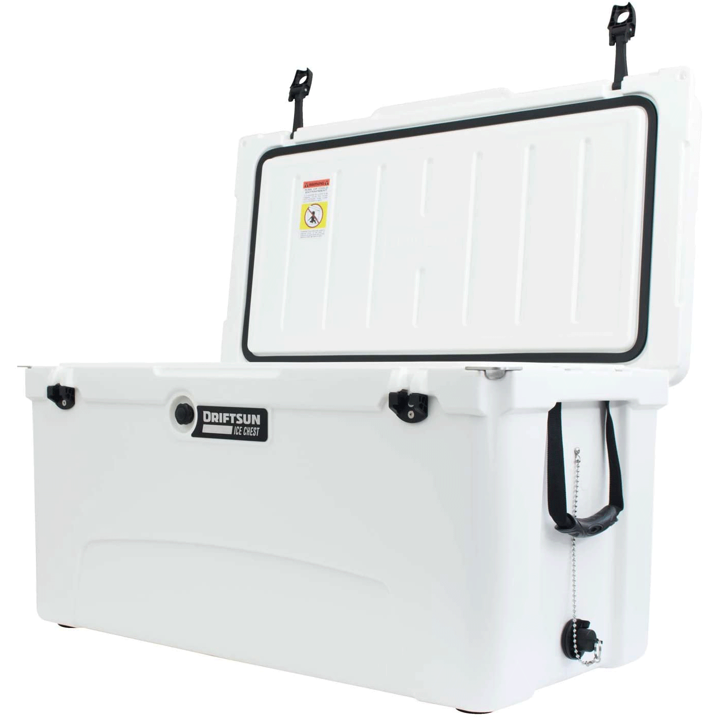 Driftsun Portable 110 Quart Insulated Hardside Cooler, White (Open Box)