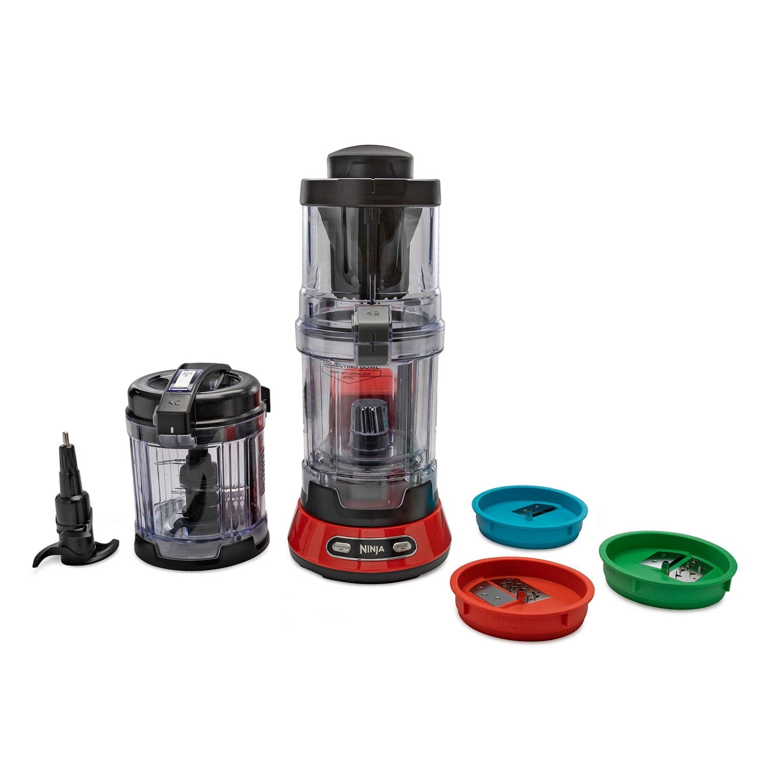 Ninja 4 Cup Food Processor Auto-Spiralizer (Certified Refurbished)(For Parts)
