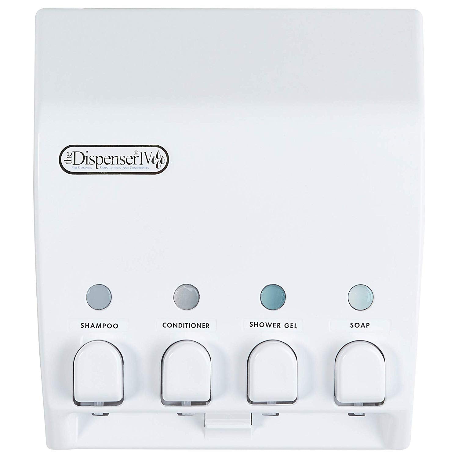 Better Living Products Classic 4 Chamber Shower Dispenser, White (2 Pack)