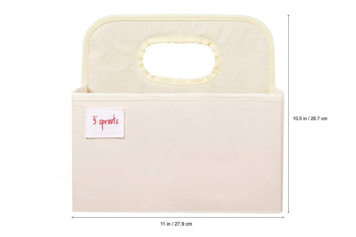 3 Sprouts UDOWHL Polyester Divided Portable Diaper Caddy with Blue Whale Design