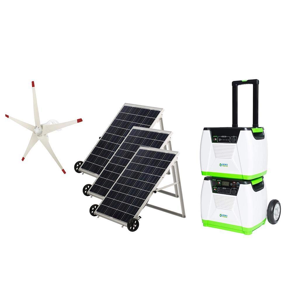 Nature's Generator HKNGPTWE Platinum-WE Generator w/Wind Turbine & 3 Solar Panel