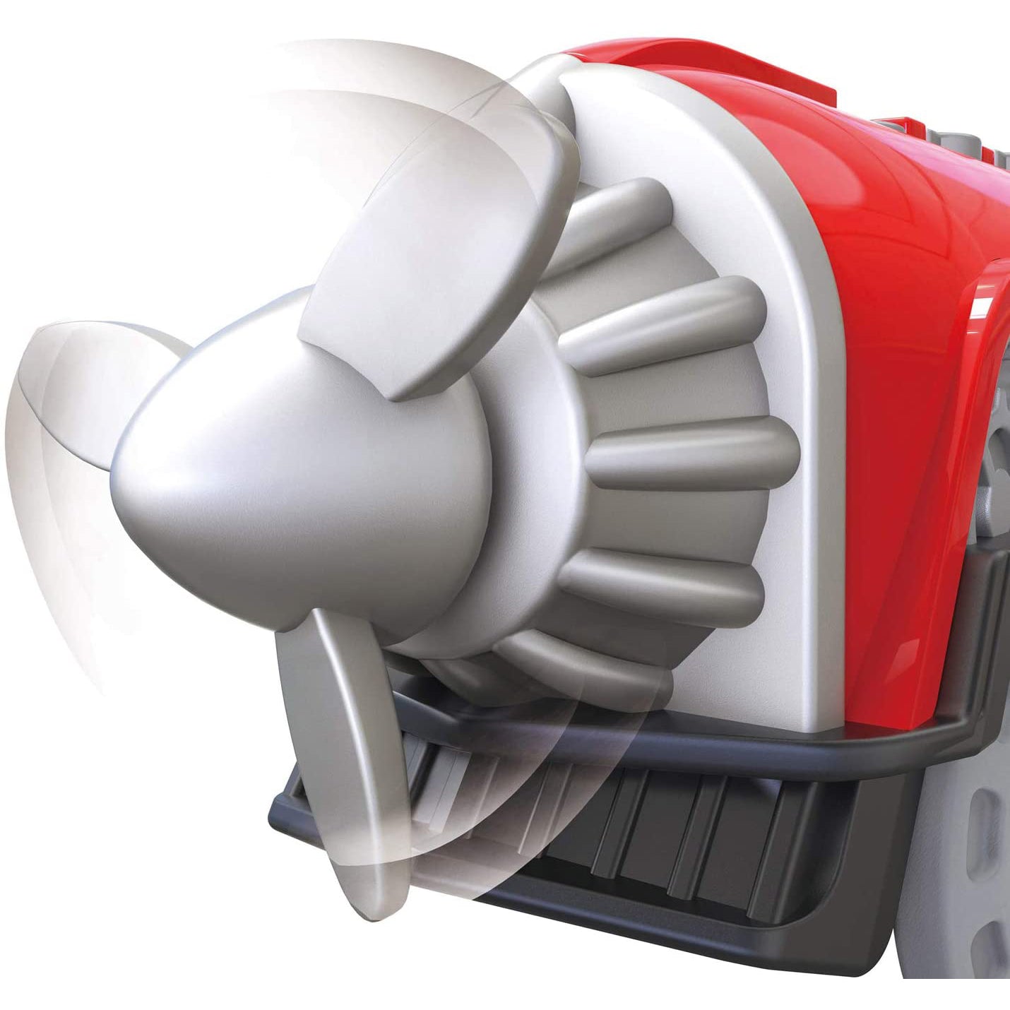 Hape Kids Wooden Magnetic Railway Rotating Propeller Steam Engine Train Toy, Red - VMInnovations