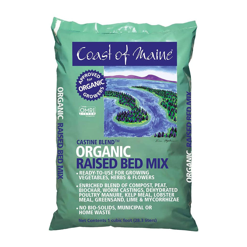 Coast of Maine Castine Blend Raised Bed Gardening Soil Mix, 1 Cu Ft (8 Pack) - VMInnovations
