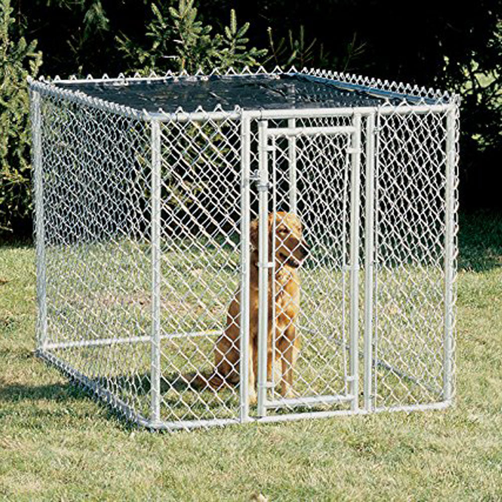 OMA- Midwest Homes for Pets Easy Assembly K9 Secure Steel Chain Link Portable Kennel