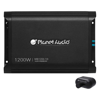 Planet Audio MB1200.1D Monoblock 1200 Watt Class D Power Car Amplifier w/ Remote